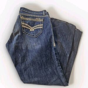 Cruel Girl Abby Denim Womens Embroidered Blue Jeans Size 32/13S 29 Inch Inseam